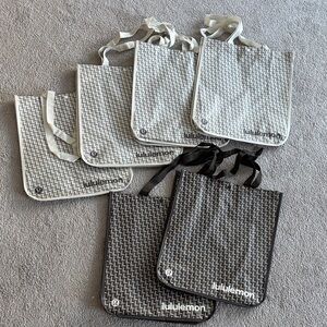 lululemon athletica Gray and Black Tote Bags